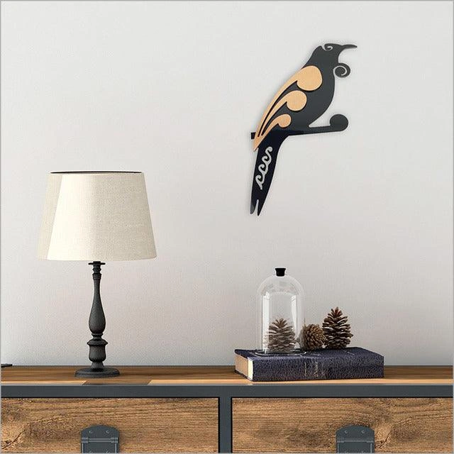 Koru Tui: Two-Tone Beauty for Your Wall. Bird Art That Sings.
